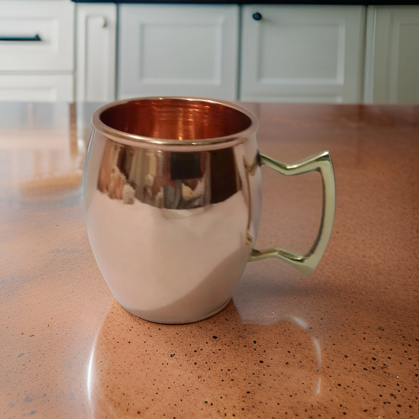 100% Pure Copper Moscow Mule Mug - 24 Oz with Brass Handle High Quality Polish for Home Decoration Mugs