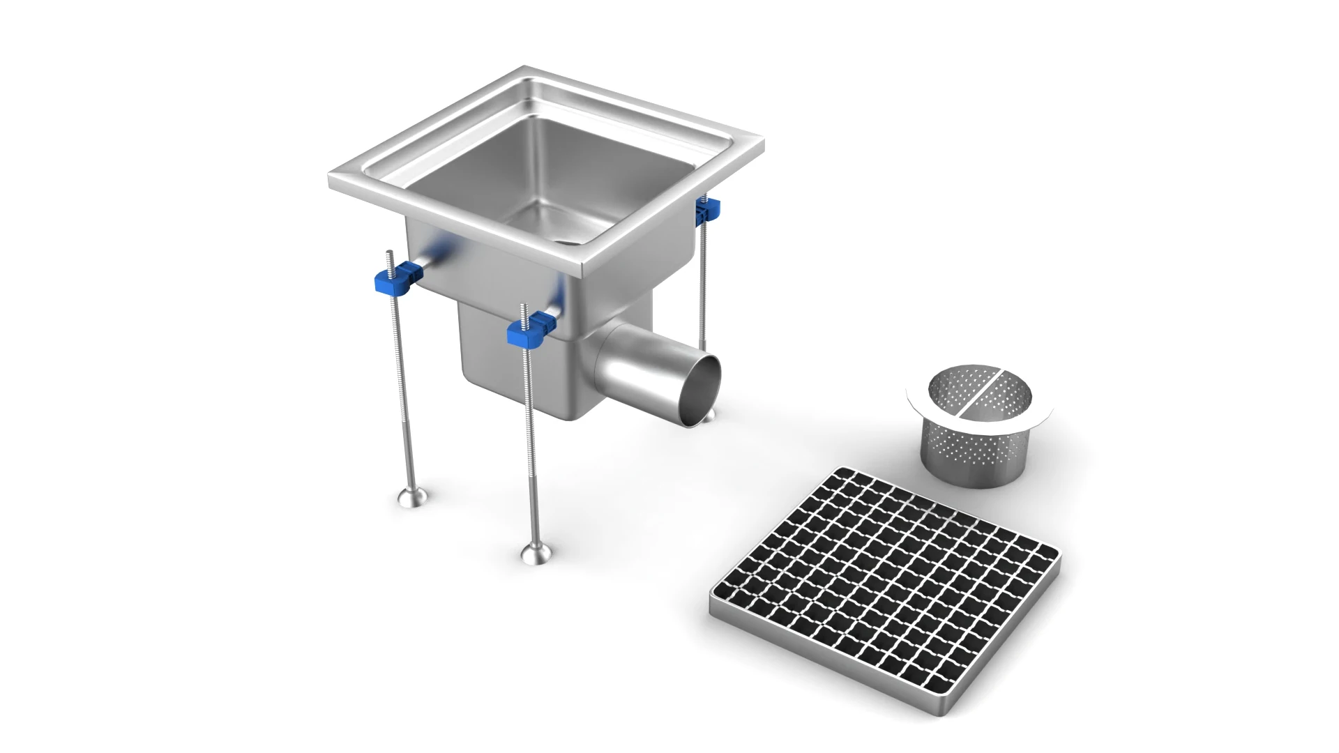 Kitlalong  Commercial  Drainage Systems Industrial 304 Stainless Steel  anti-odor sandblasting protective layer  Floor Drain