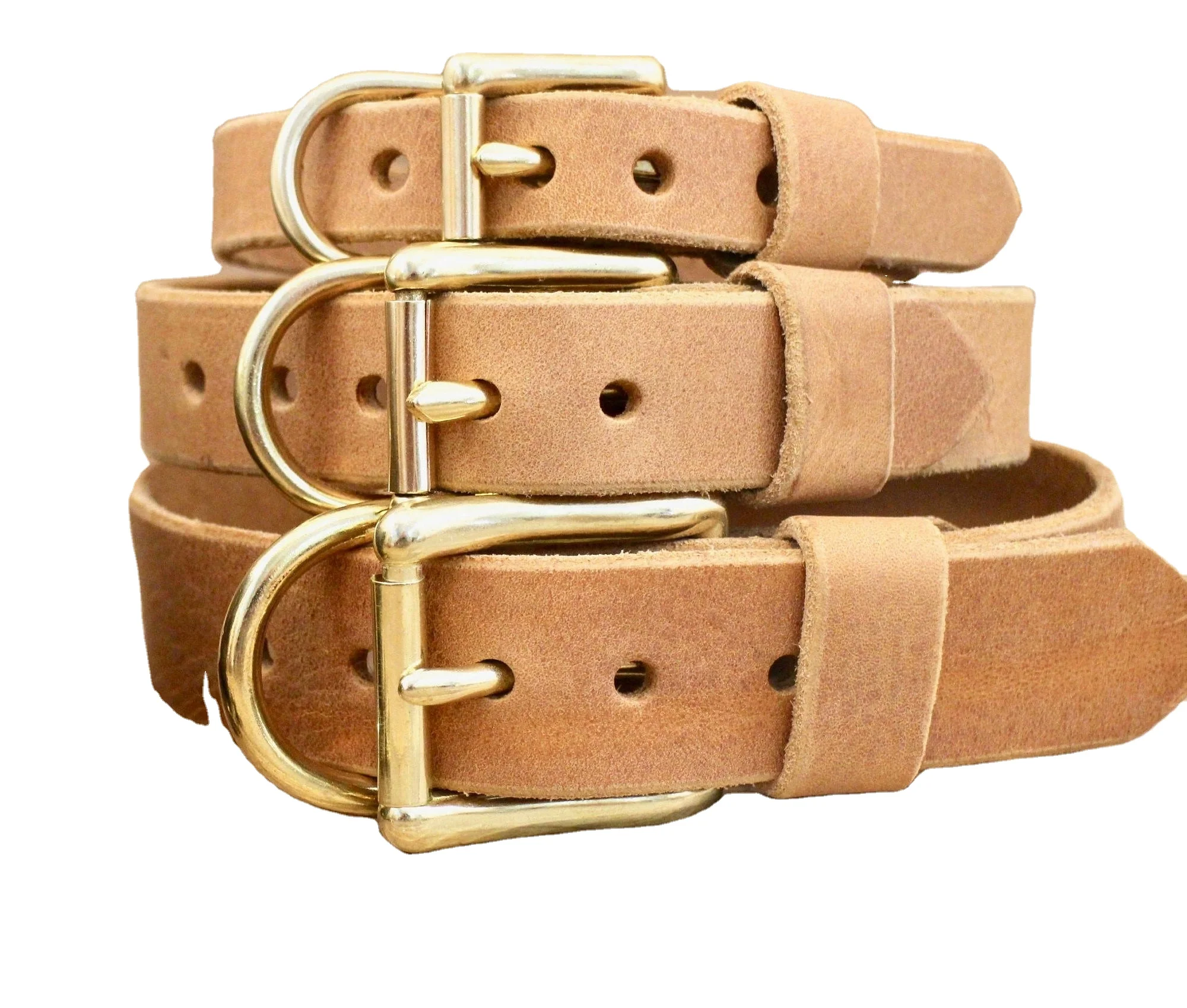 Best Selling Double Stiches Customized Leather Dog Collars In Cheap Price