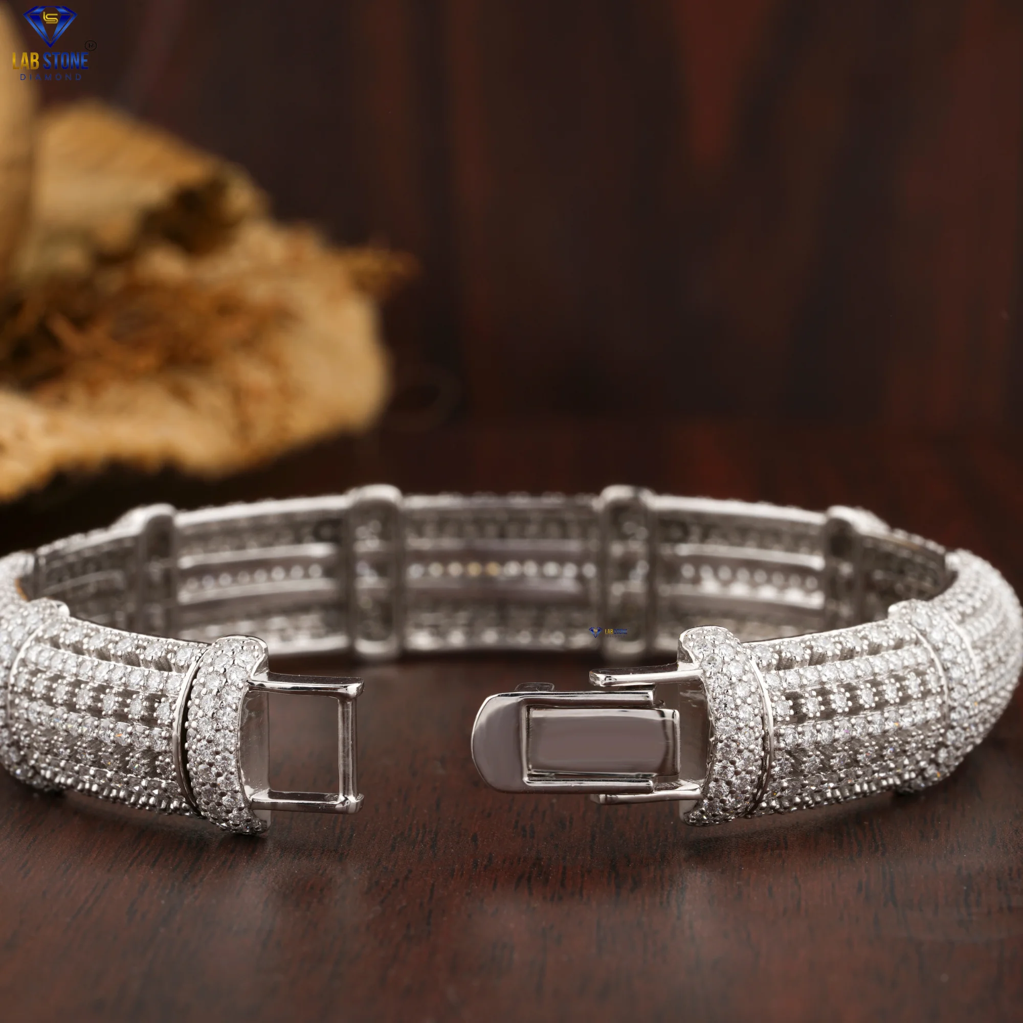 9.164 CT Round Brilliant Cut Diamond 18k White Gold  Diamond Bracelet  Cvd/Hpht Diamond  Jewelry
