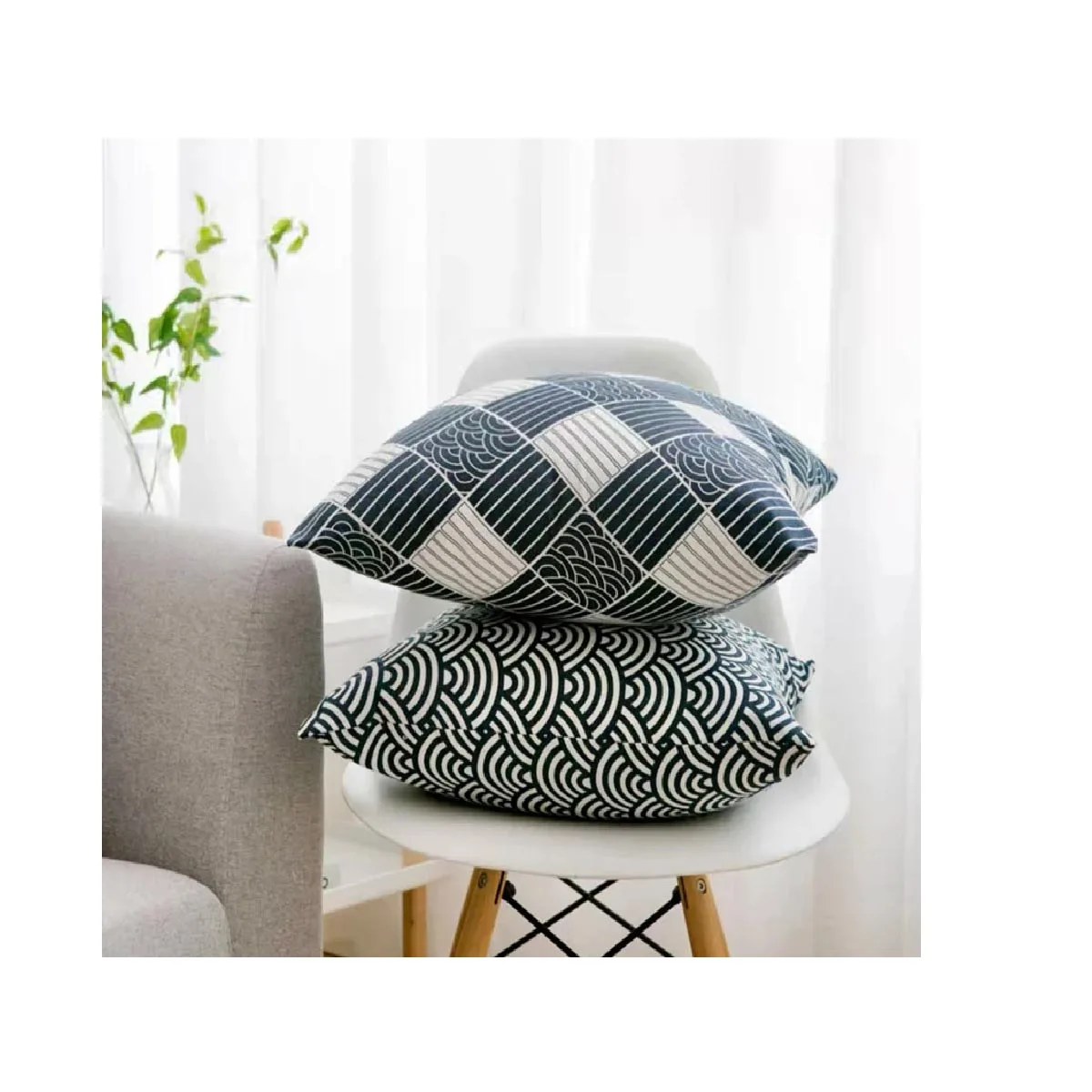 Custom Printed Paddy Design Printing Throw Cushion Cover Sets For Home Sofa Livingroom Bedroom Cars Decoration 100% Cotton