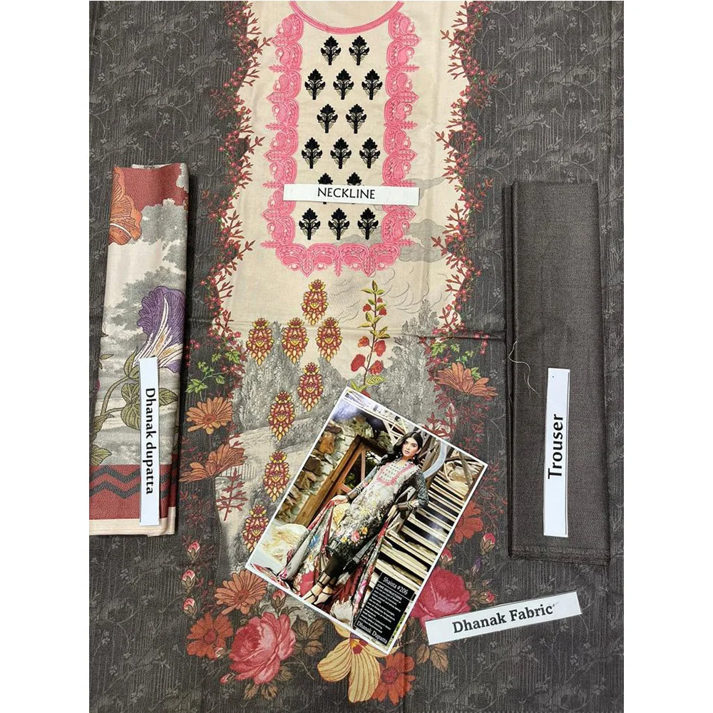 WholeSale Readymade 3 Piece Pakistani Style ladies winter suits salwar kameez Over Neckline Embroidery With Shawl in Dhanak