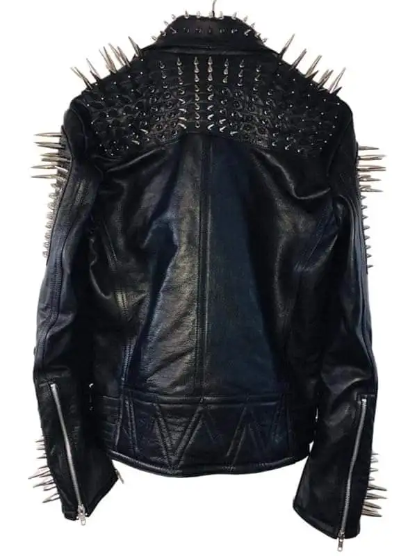 New Leather Studded Jacket Unisex Metal Spikes Wholesale Genuine Cowhide Fabric Fashion Genuine Leather Jackets Made in Pakistan