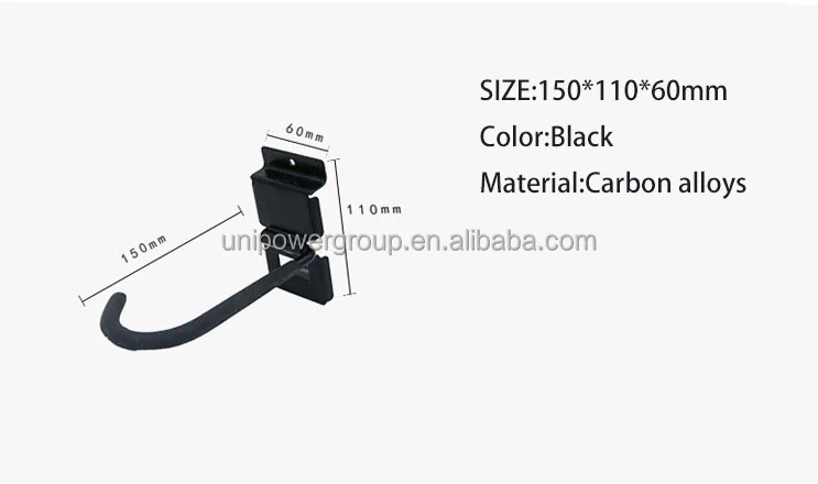 Garage durable slatwall metal hook supermarket display wire hooks