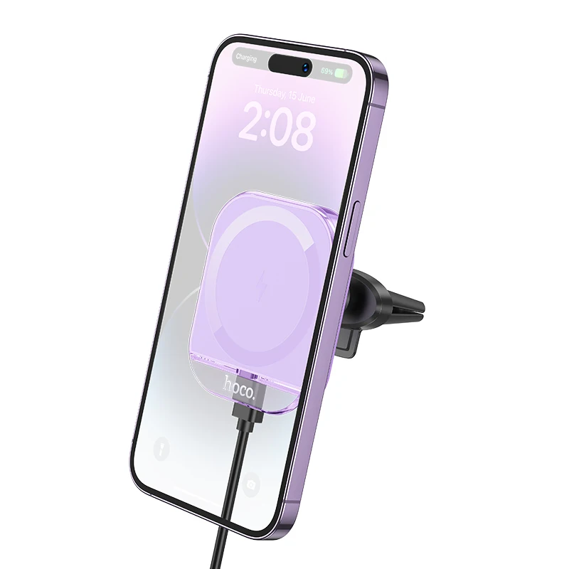 Crystal magnetic wireless fast charging car holder(air outlet)
