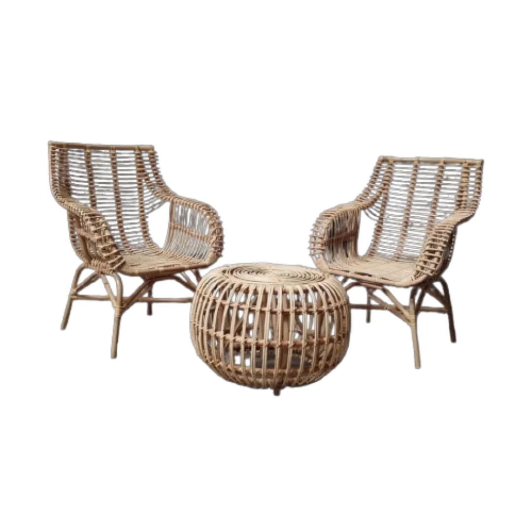 Outdoor Chairs Sets Customize Size Hotel Restaurant Application Durable Weatherproof Rattan Material Chair Indonesia