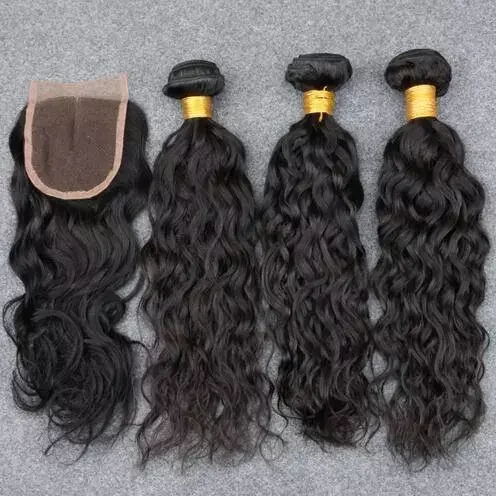 13*4 HD Lace Frontal Closure Cuticle Aligned Transparent Hair Bundles With Closure Set Brazilian Hair Bundles Loose Wave