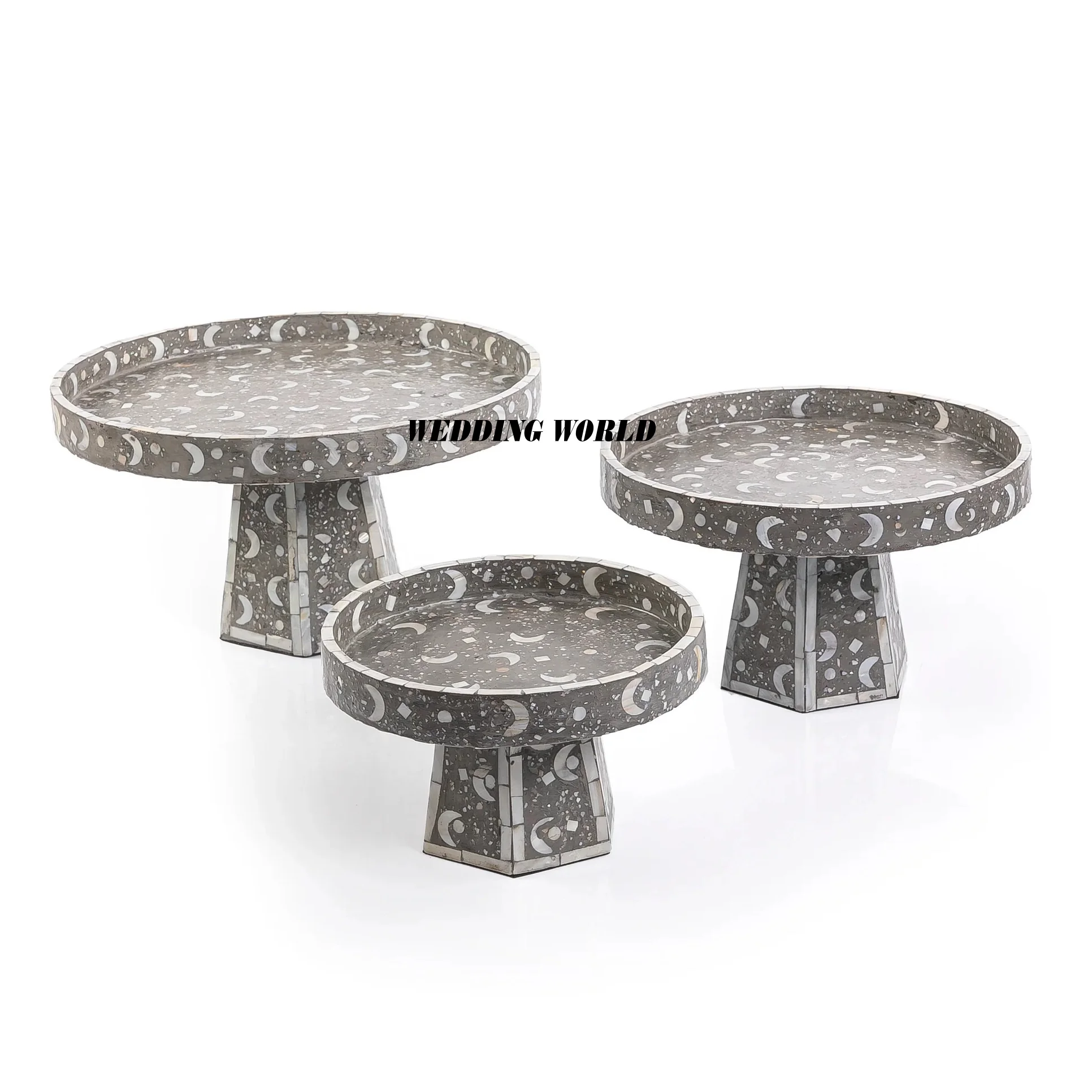 Set of Three Metal Chocolate Bowl Traditional Design Handmade New Dessert Stand Classic Stylish fancy new Chocolate Bowl