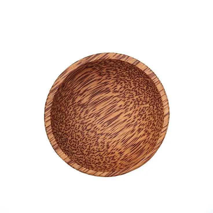 High quality superior coconut wood bowl natural seasoning bowl handmade anti scalding gravy mustard soy sauce handicraft bowl