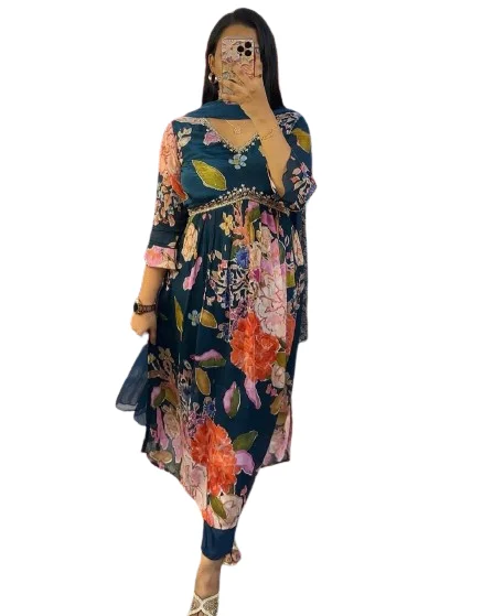 FULPARI New Arrival Indian Ready Made Rayon Kurtis with Digital Print and Plus Size Available for Indian and Pakistani Women Wea