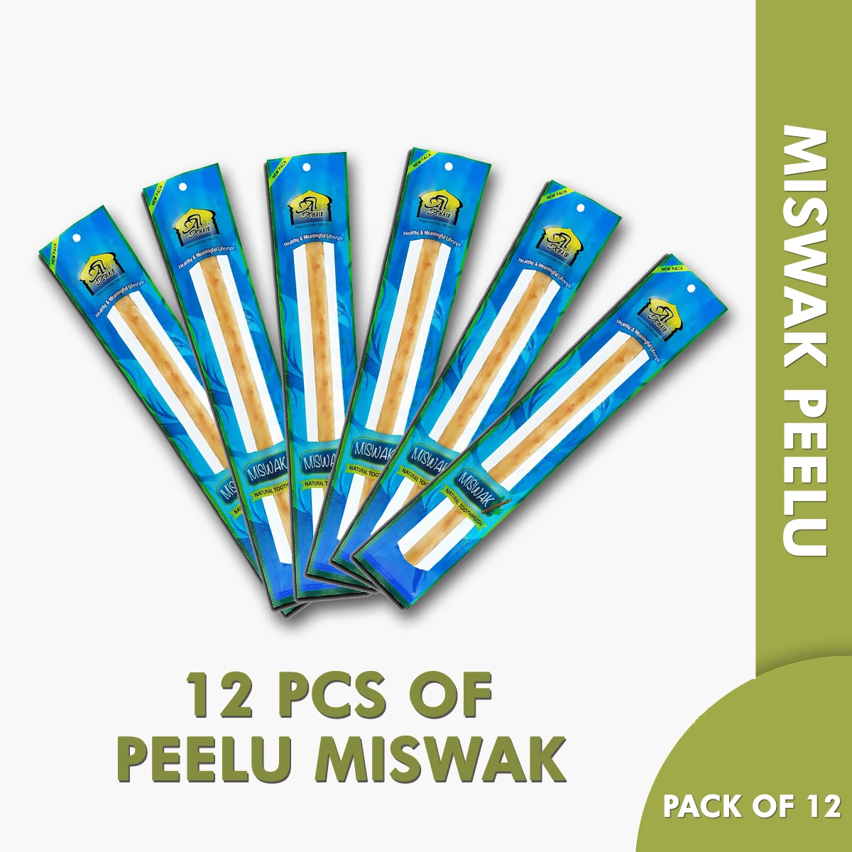 Peelu Miswak Vacuum Packed Natural Toothbrush