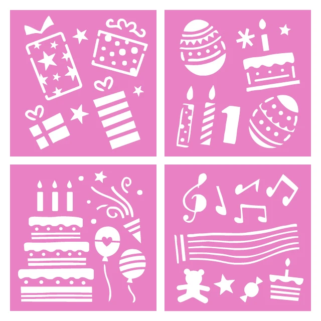 Custom reusable PET stencils kids stencil for painting