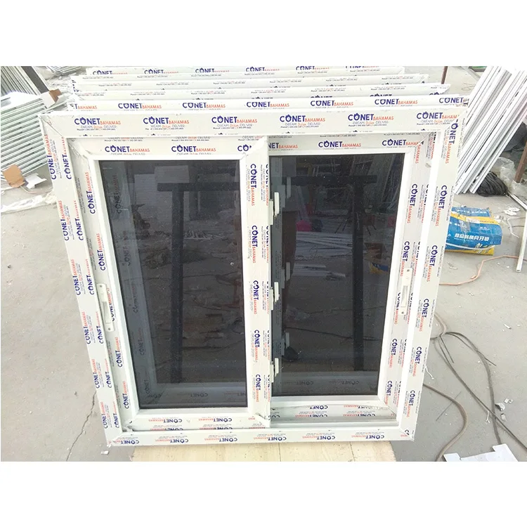 Vinyl Low e Price Glass Hurricane Impact Storm Standard PVC Sliding Windows for Bulgaria