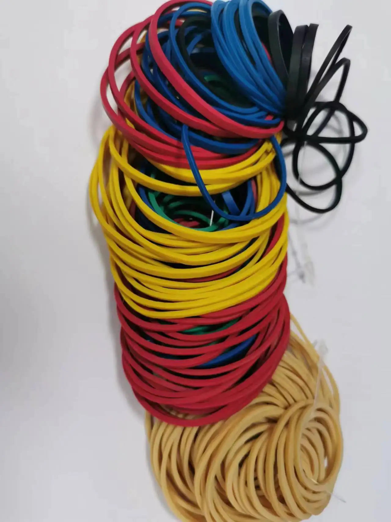 Wholesale Top Quality Rubber Hair Bands Ties Rubber Rings for Kids Girls Office School OEM Customized Logo Item