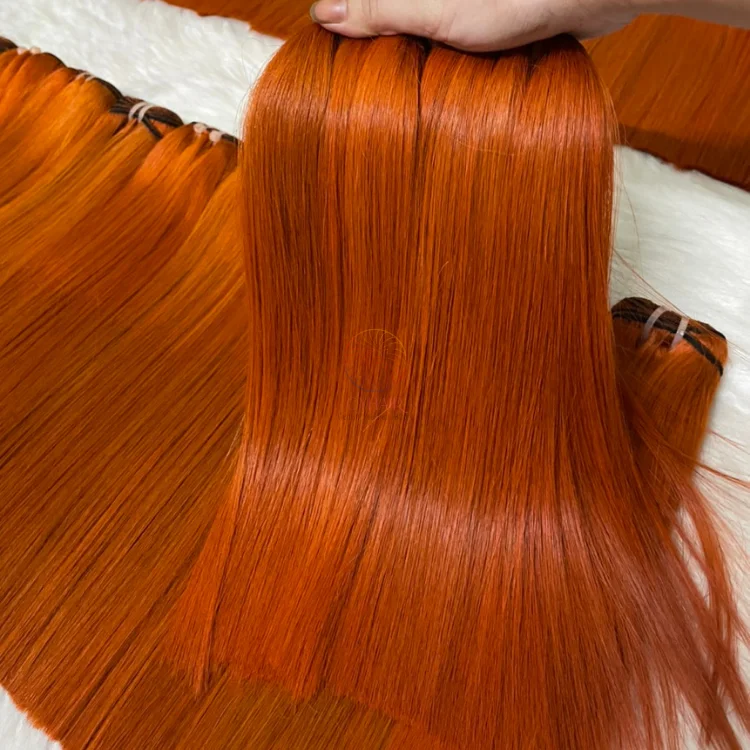 Double Drawn Short Asian Hair 100% Human Hair Virgin Cuticle Aligned South East Asian Hair Bone Straight