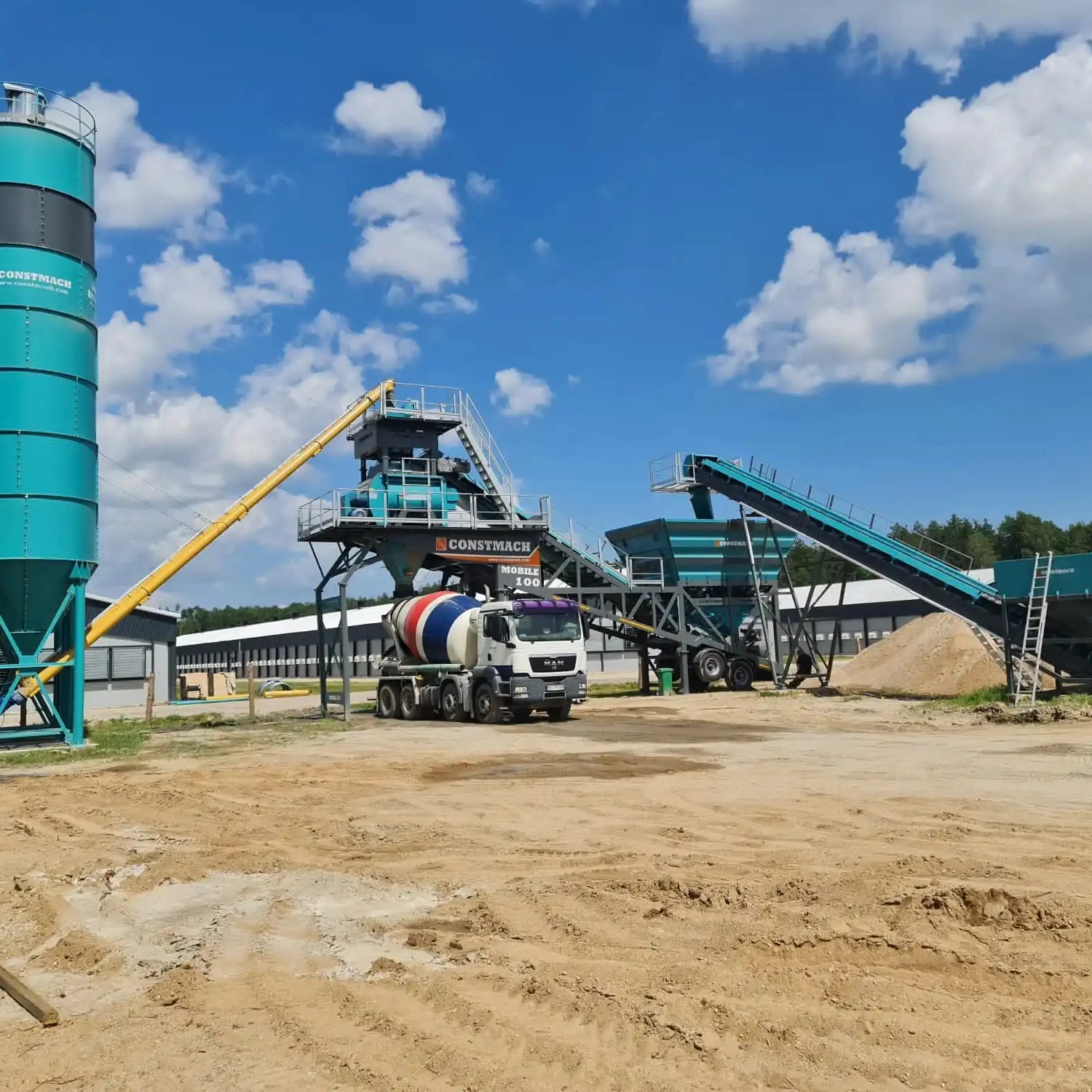 100 m3/h Mobile BATCHING Plant Batching Machine Included in THE Price Manufacturing Plant,construction Works READY from STOCK