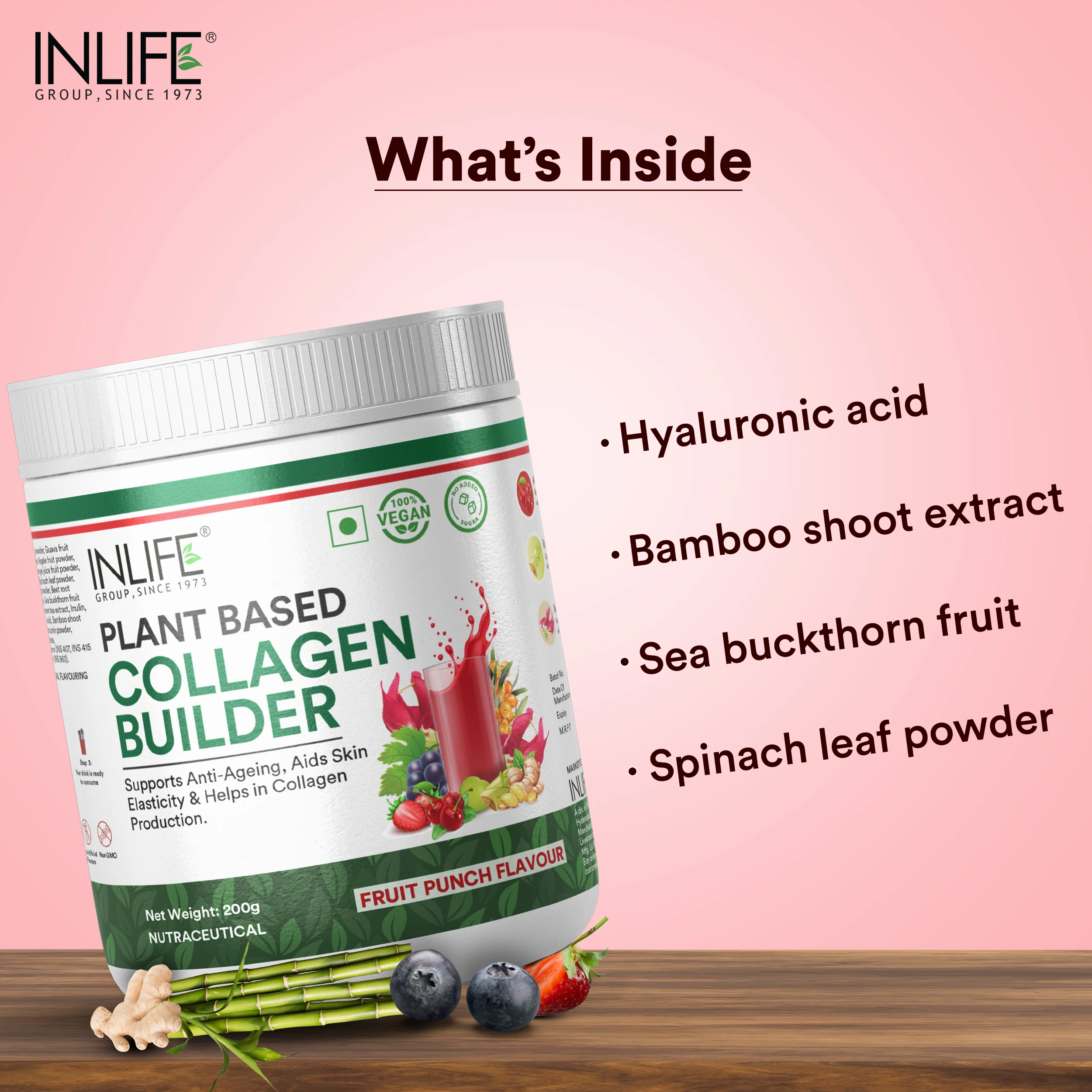 Buy High Quality Vegan plant based Collagen Powder supplement helps to maintain stronger bones, joints and skin