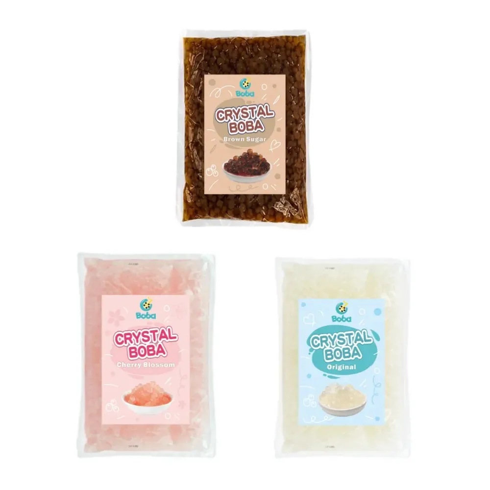 High Quality crystal boba - cherry blossom Edible suitable to go with Strawberry milk