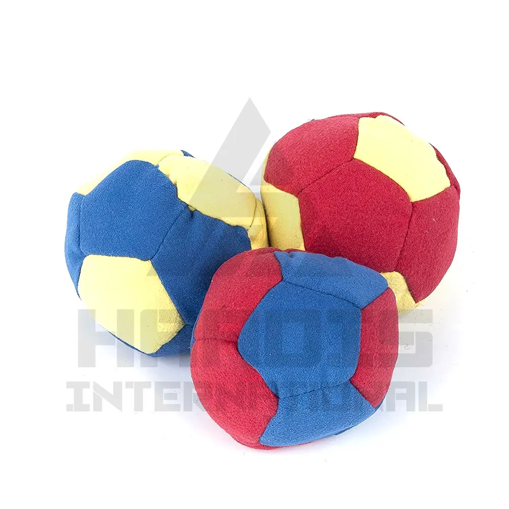Footbag Hacky Sack custom logo and filling Plastic Pellets Sand Metal wholesale synthetic suede footbag & Hacky sack