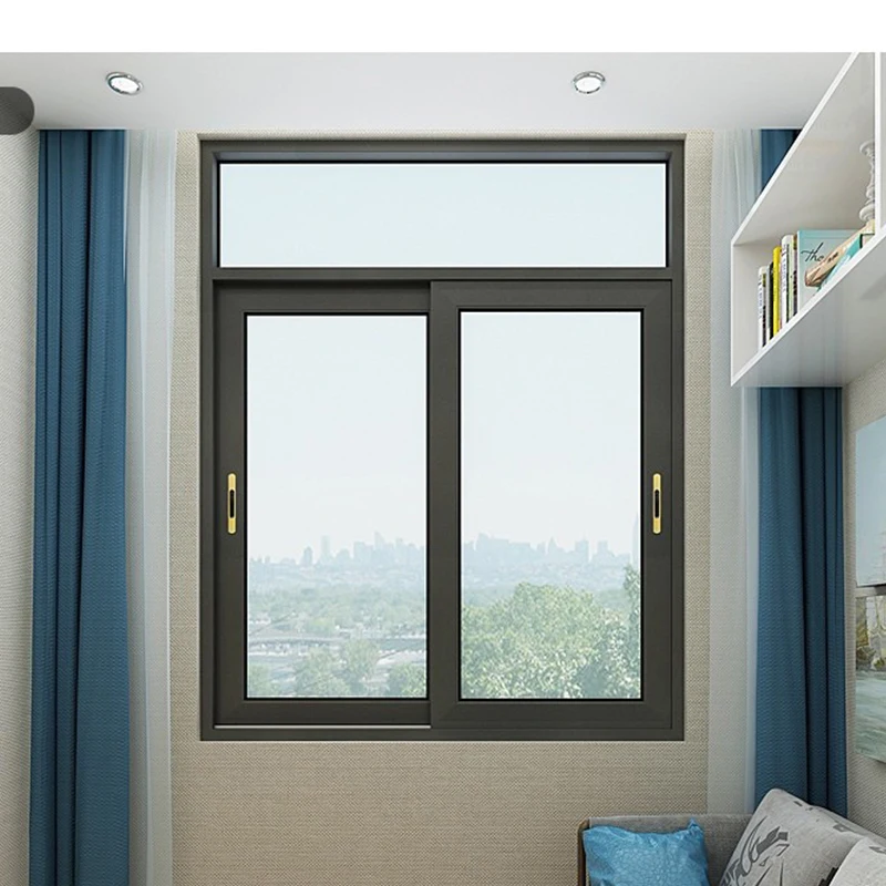 JBDhome Aluminum Alloy Mosquito Net Three-Track Tempered Glass Sliding Window Size Sliding Window Sliding Basement Windows