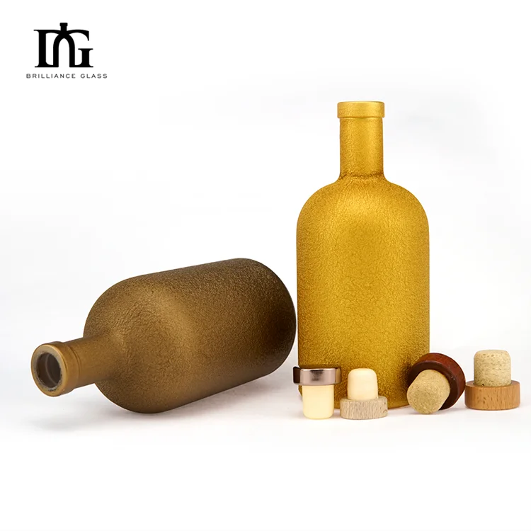 Directly Sold By The Manufacturer, High-Quality Sandblasted Vodka Bottles Can Be Customized In Various Colors