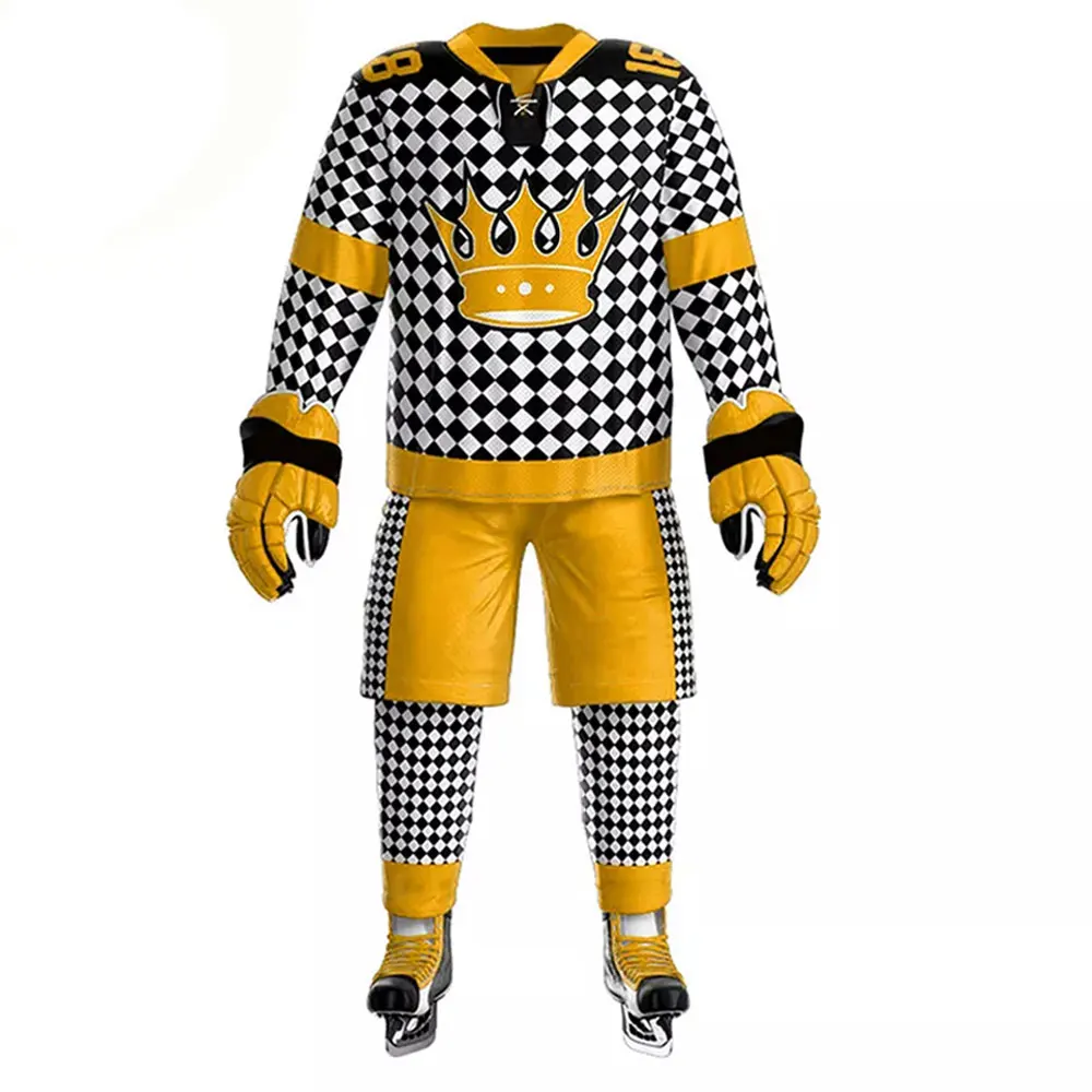 Premium Quality Factory Manufacture Ice Hockey Jersey And Pant Sets Wholesale Price Ice Hockey Uniform