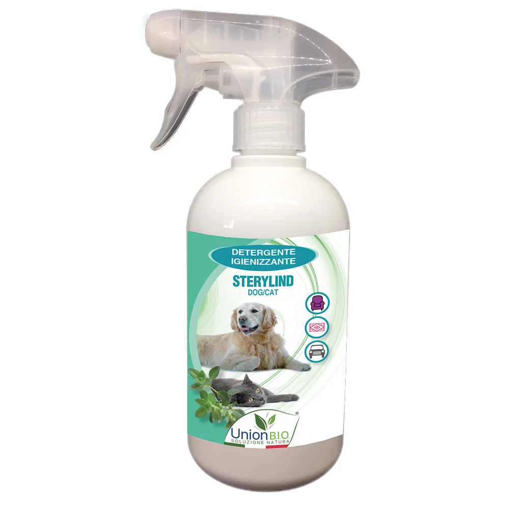 Top quality made in Italy plant based formulation STERYLIND natural detergent for places where dogs and cats live