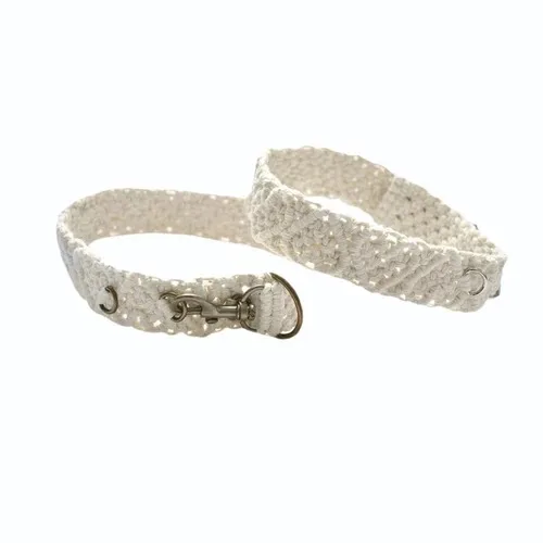 Handmade Colorful  Macrame Boho Collar for Pet Macrame Dog Collar Pet Accessories for Small Dogs
