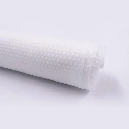 Small Dots Pearl Pattern Polyester Nonwoven Fabric Roll Good Embossed Spunlace Fabric Pet Raw Materials For Dry Wet Wipes
