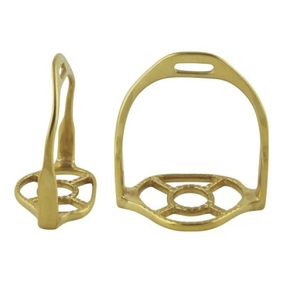 Top Quality golden Spanish stirrups horse riding steel