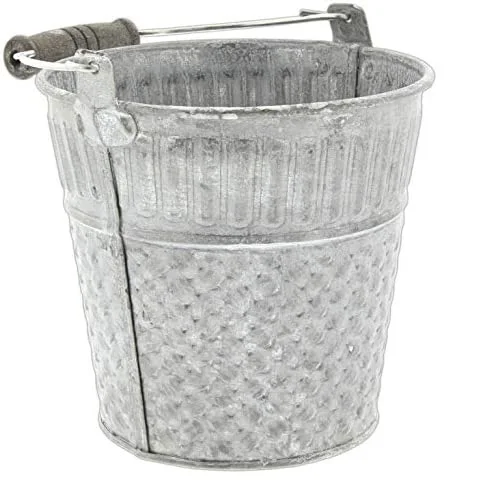 Factory Direct Sell Outdoor Galvanized Iron Bucket Flower Simulation Flower Bucket Custom Succulent Bucket