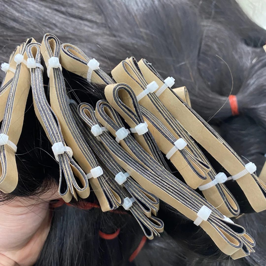 Bulk goods Long Tape Hair Extensions Vietnamese Raw Tape In Hair Extensions 100human Hair