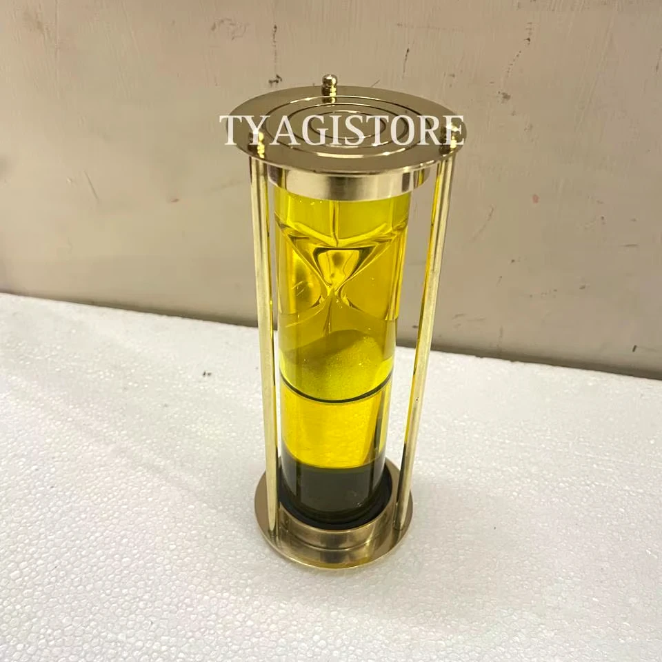 Timer Hour Glass Sand Glass Clock Ideal for Workout Antique Nautical Decor with Compass  liquid timer