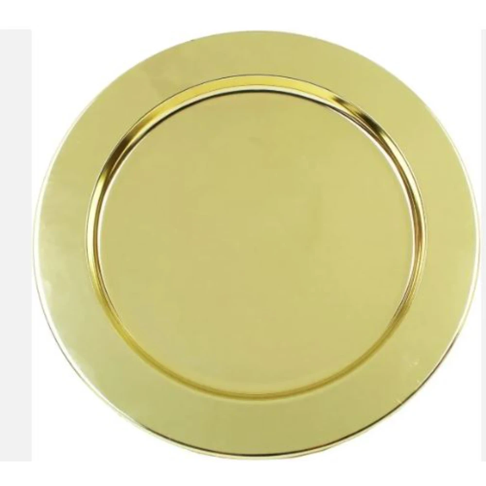 Fancy Design Golden Color Charger Plates Home Hotel Supplies Charger Plate Dinner Ware Under Plate For Best Sale