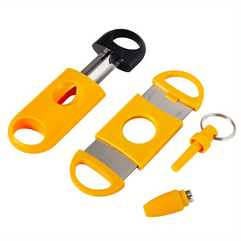 Cigar Cutter Set V-Cut Sharp Stainless Steel Cigar Scissors Guillotine Punch Knife Cigar Cutter Accessories Tool
