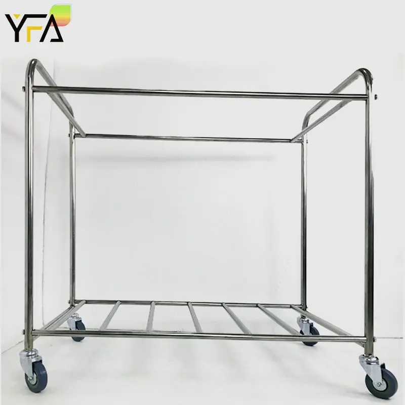Housekeeping Serving Trolley Hotel Linen Cart Laundry Clothes Rack Cleaning Linen Trolley With 4Inch Wheels Laundry Cart