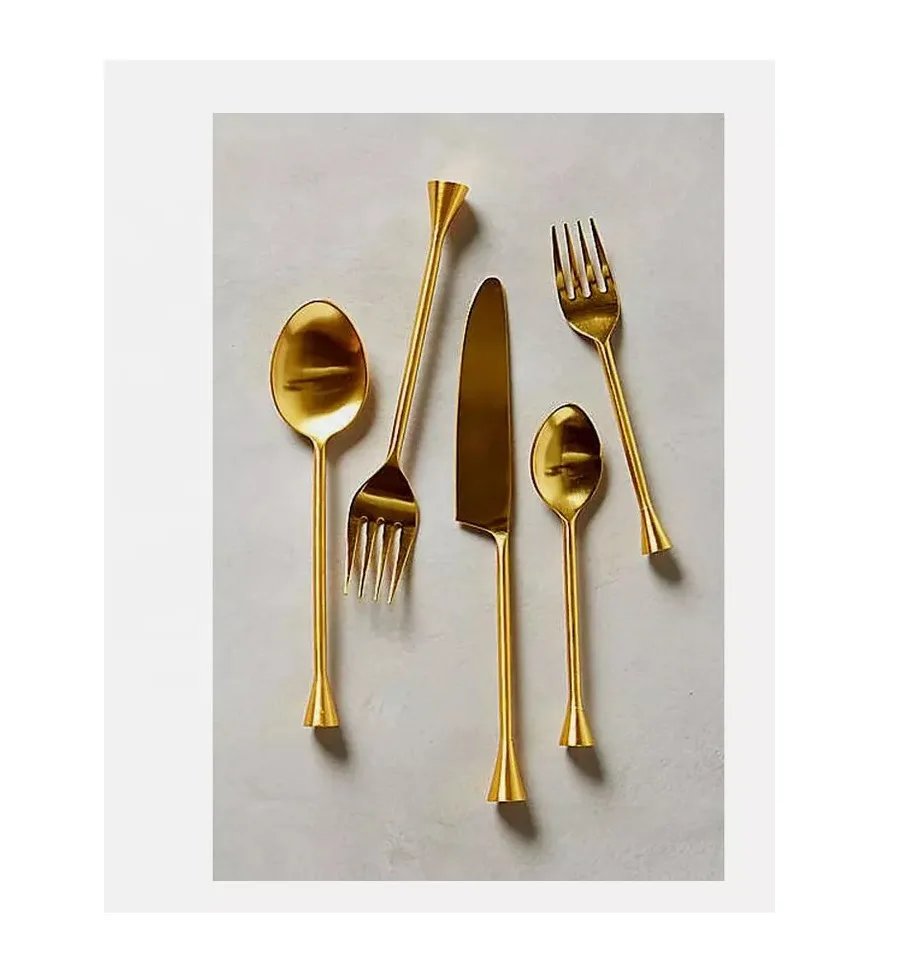 New Wooden Handle Cheese Set of 4 Metal Cheese Spoon And Fork Metal Design Metal Flatware In Wholesale Price Cheese Spreader