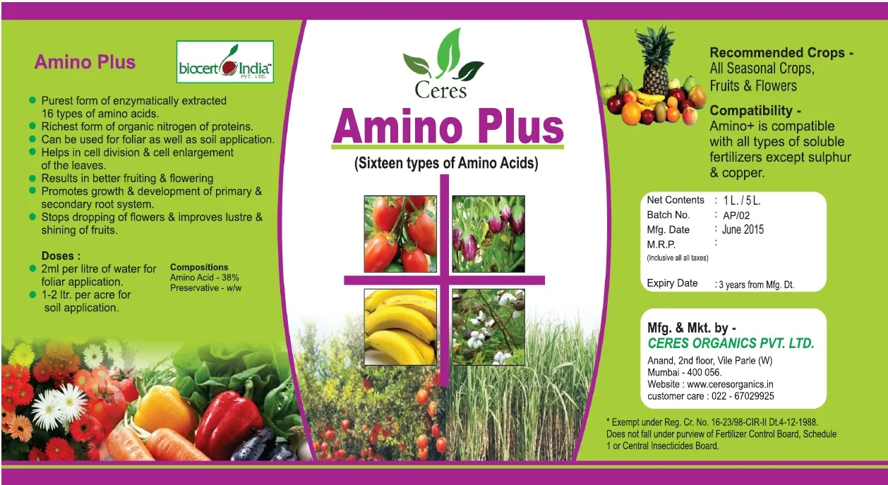 Hot Selling Amino Acid 40-80% / High Quality / Chelated Fertilizer for Agriculture Use Made in India Wholesale Exporter Powder