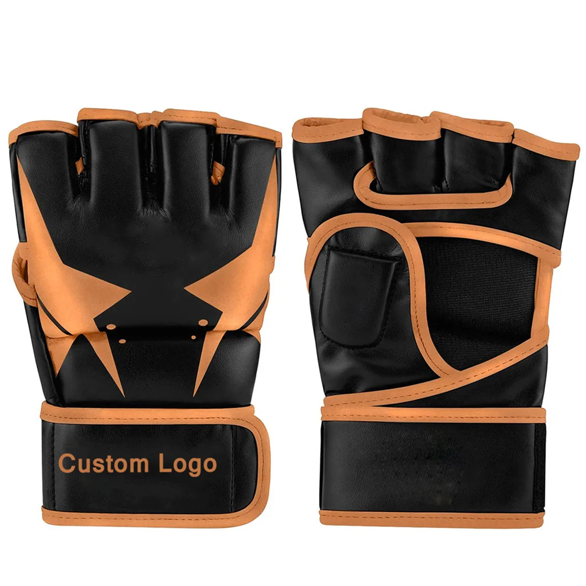 Golden Black Contrast Premium Quality OEM Service Training Boxing Wear New Adult Wear MMA Gloves BY ABDULLAH MARTIAL ARTS