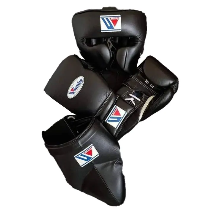 Boxing Gloves Custom Made logo With Genuine leather Winning New Professional Winning Boxing Gloves Gear Leather Set