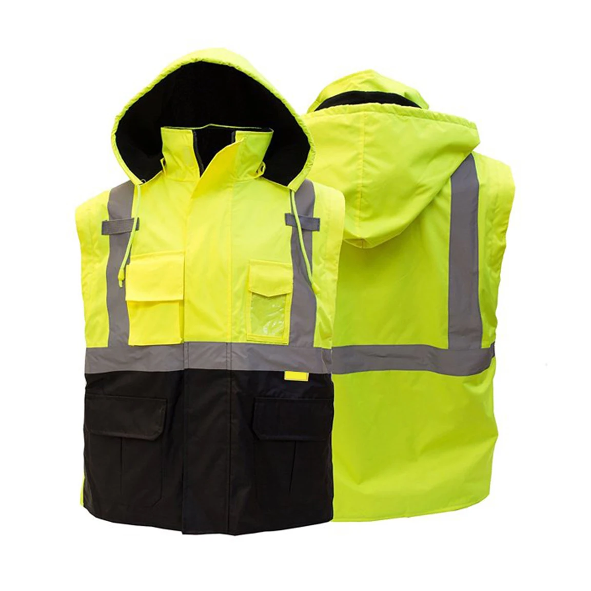 Hi Vis Winter Workwear Jackets Work Wear Security Traffic High Safety Class 3