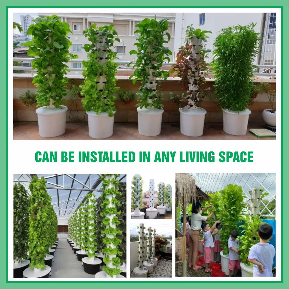 6 Months Warranty Flexible Manufacturing Green White Horizontal Hydroponic Vegetable Growing Equipment