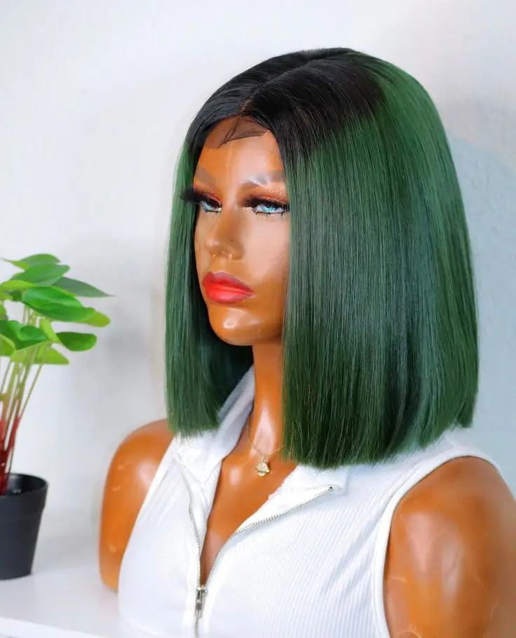 Green Bone Straight 12 Inches 2 by 4 Closure 200 grams Vietnamese Raw Hair Human Hair Wig Genius Weft LINU Hair