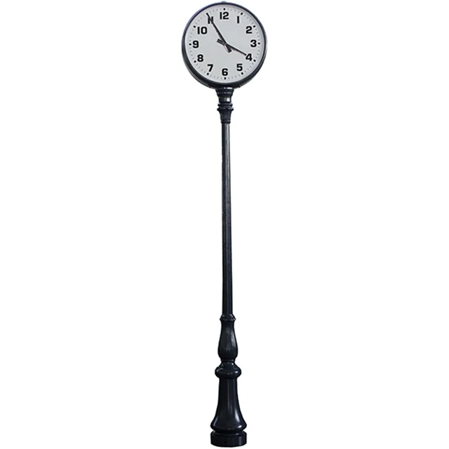 Made in Italy Embellished Modern Single Face Street Clock GPS Synchronization for Urban or Park setting Railway Station Style