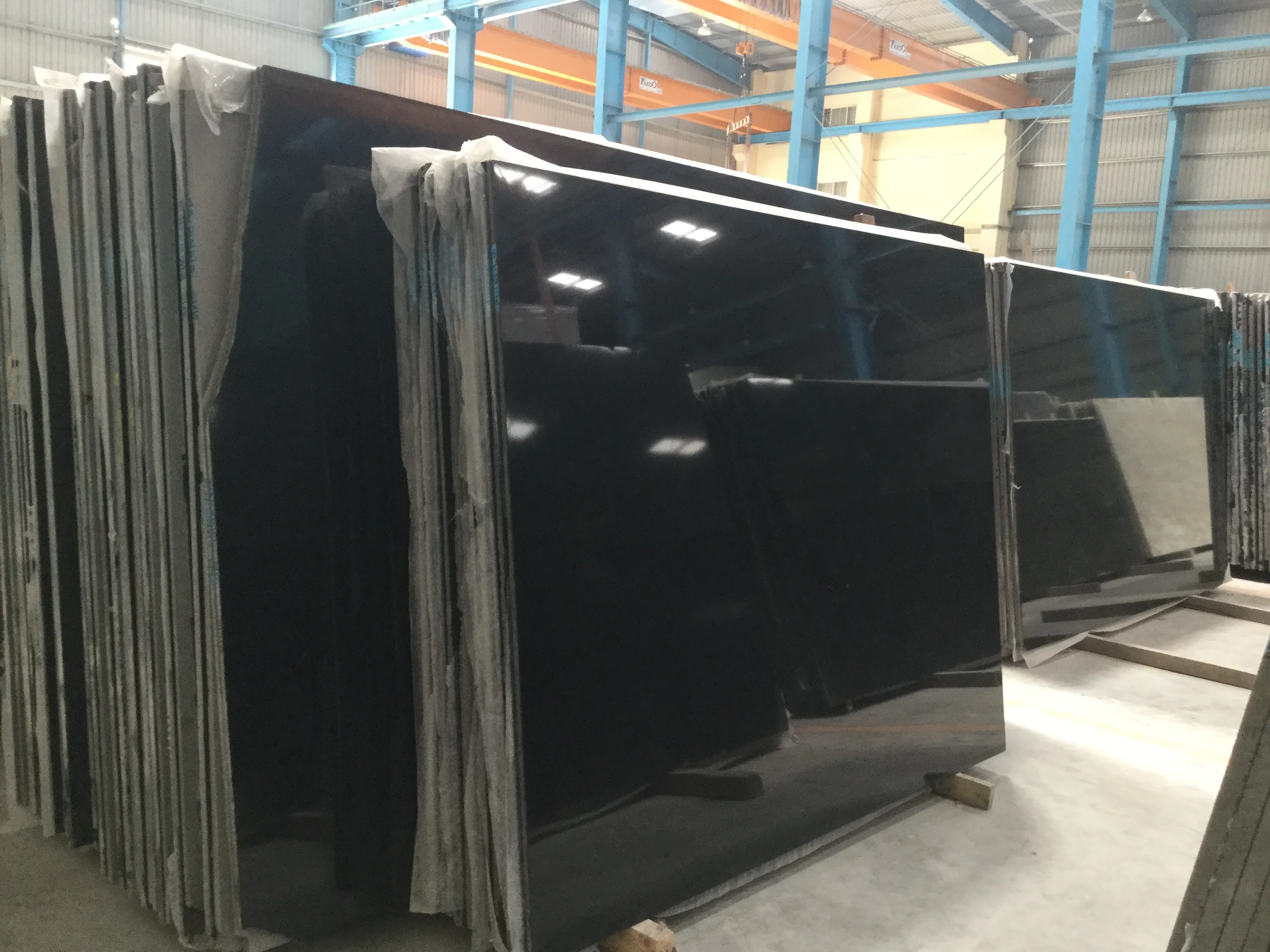 High Quality Indian Black Granite Blocks Modern Villas Absolute Black Design Polished Timely Delivery Floors Countertops Basins