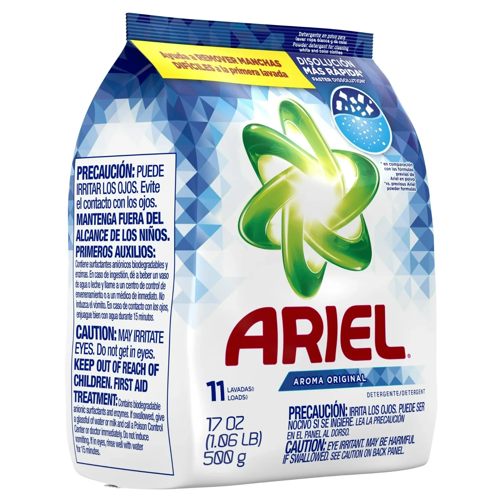 Ariel Powder Laundry Detergent, Original, 0.5 kg 11 Loads