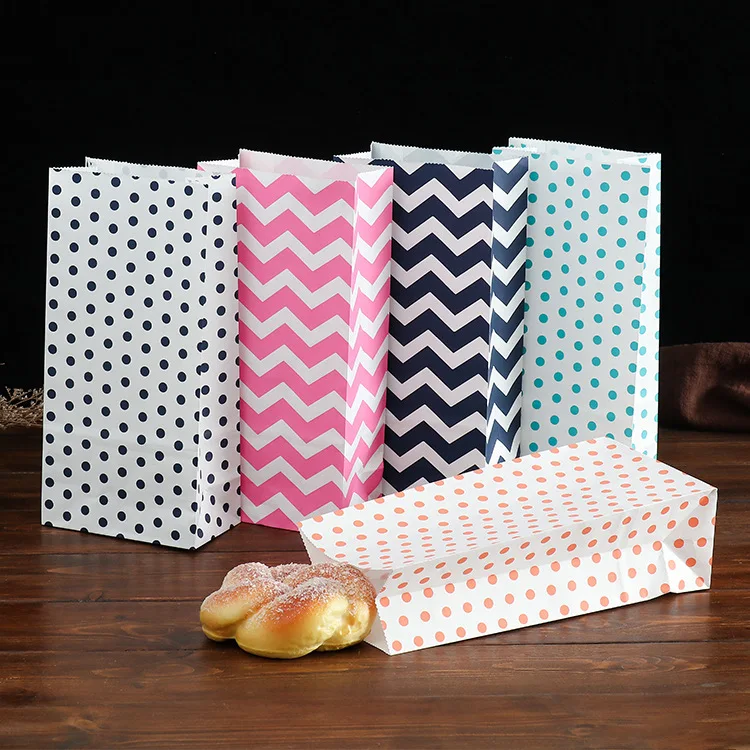 Disposable oil-proof packaging bag customized sharp bottom kraft paper bag food packaging food kraft paper bag