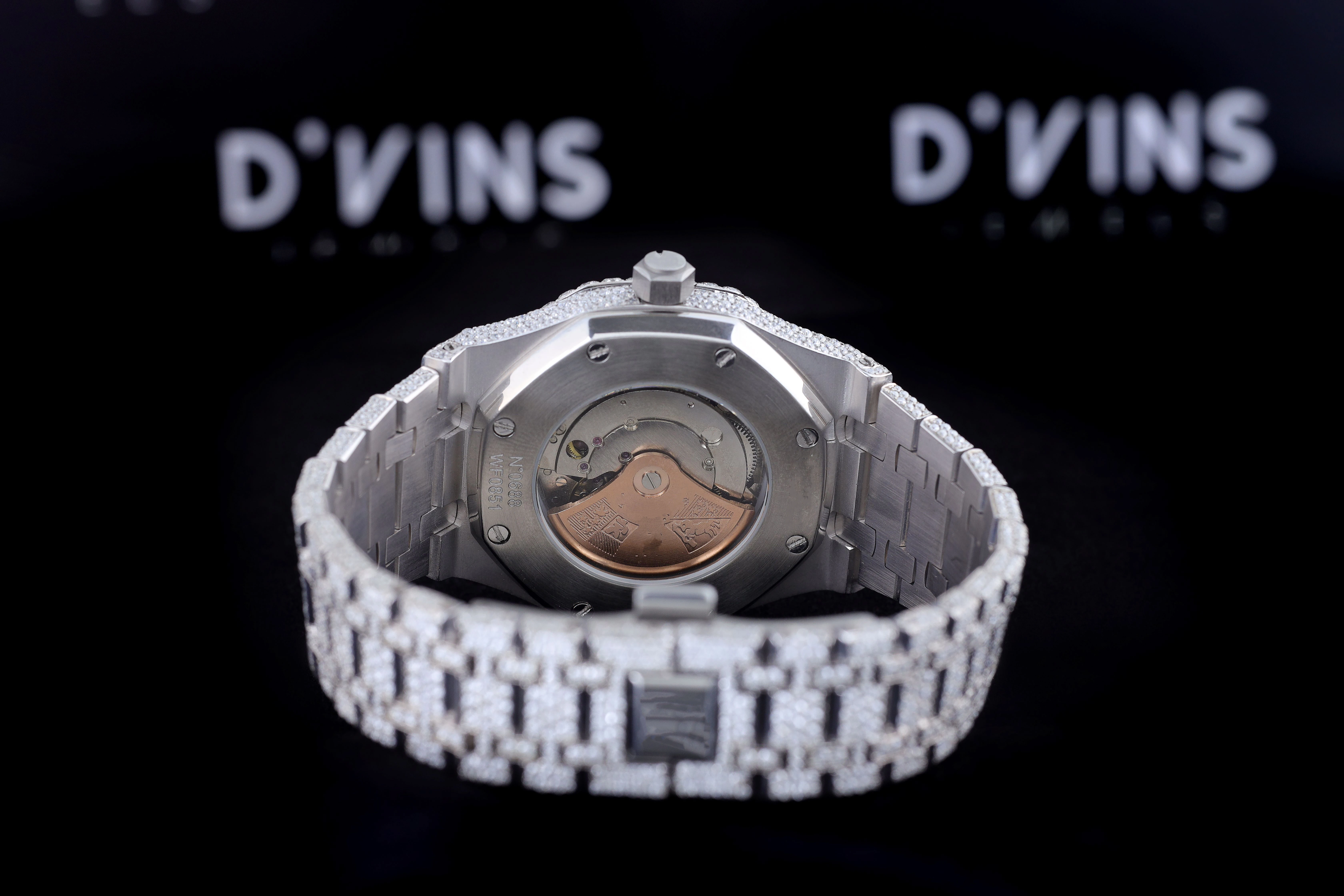 Iced Out Custom Moissanite Watch Mens Lab grown Swiss Made ETA Watch VVS Moissanite Diamond Watch