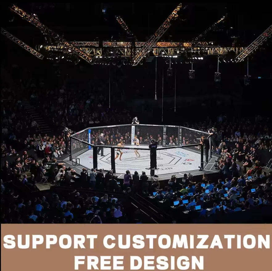 JIKE Sports 4*4M 5*5M 6*6M 7*7M 8*8M High Quality MMA UFC Taekwondo Muay Thai etc Stage Customized Size Logo Color