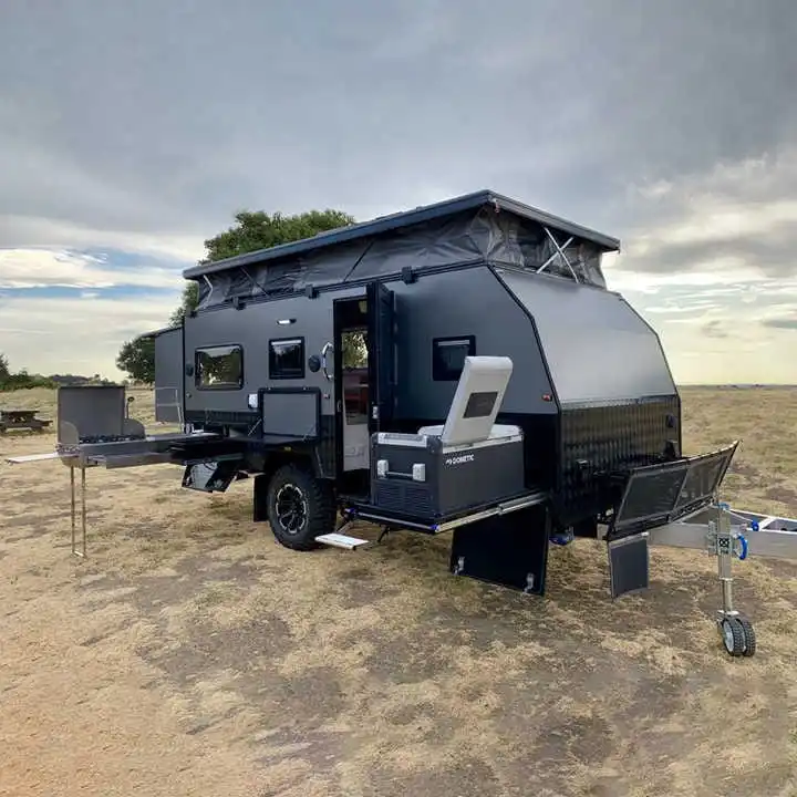 Mini Off Road Teardrop Caravan Slide In Camper Van Trailers Camping Caravan Small Travel Trailer For Sale